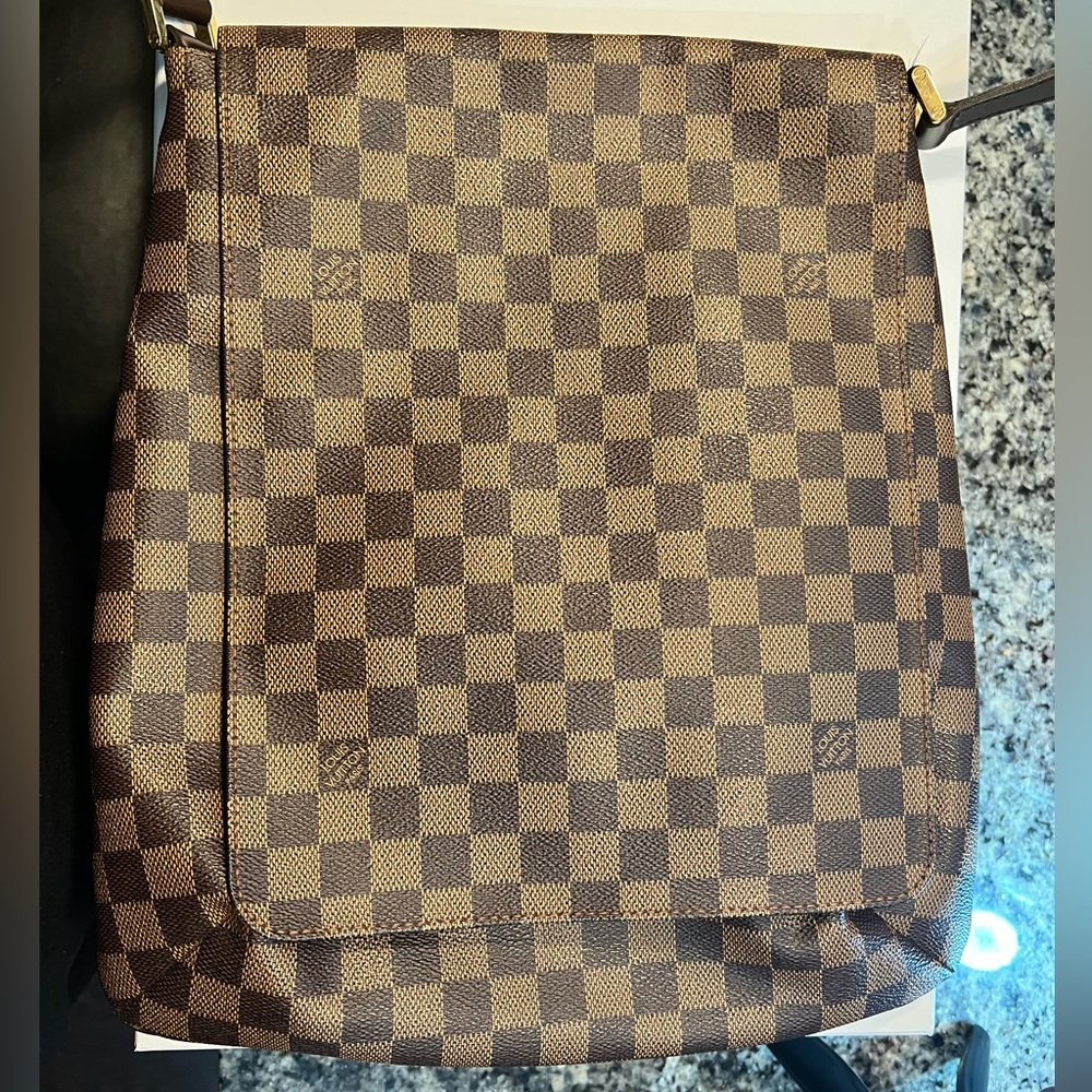 Auth Louis Vuitton Musette Salsa Damier Ebene